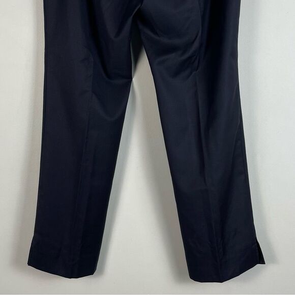 Faconnable Wool Trouser Pants Sz 12 NEW Office Lightweight Midrise Straight Leg - Picture 6 of 9
